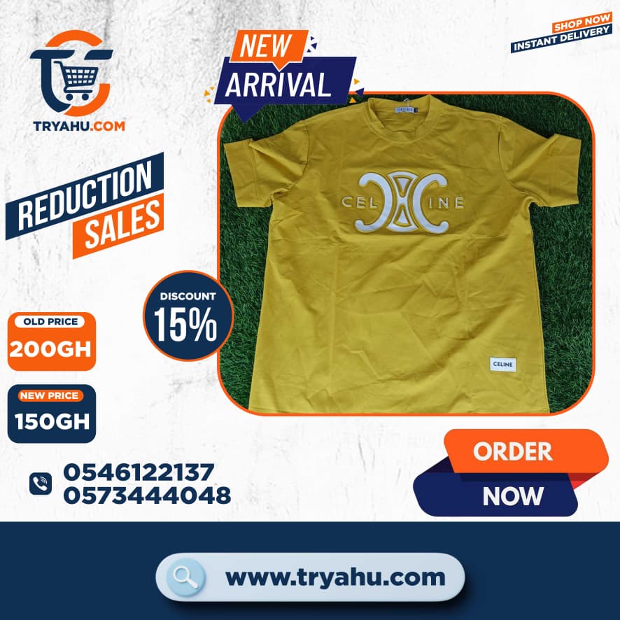 Heavy 100% Cotton T-Shirts for Men | Durable & Stylish | Tryahu Ghana